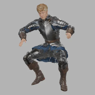 Knight mid-jump